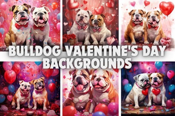 Bulldog Valentine's Day Backgrounds: A Creative Asset Guide