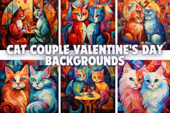 Cat Couple Valentine's Day Backgrounds: A Designer's Guide to Feline Romance