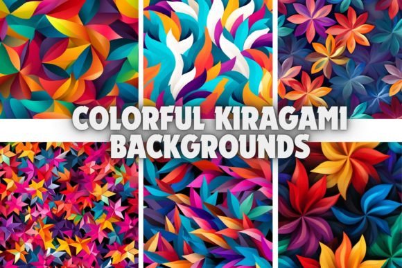 Colorful Kirigami Backgrounds: A Visual Symphony for Your Screen