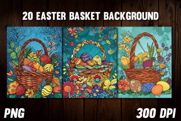 Easter Basket Backgrounds for Covers 2: Design & Application