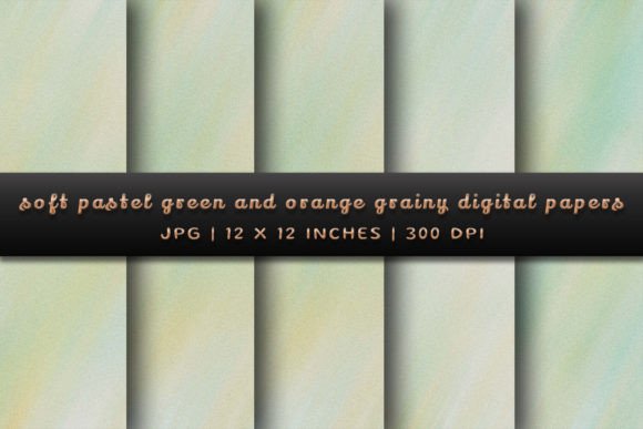 Elevate Your Projects with Soft Green and Orange Grainy Backgrounds