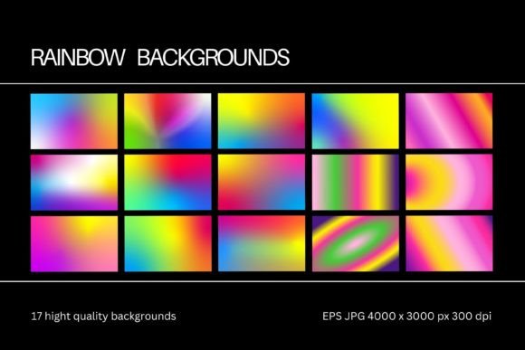 Energize Your Designs: The Power of Gradient Rainbow Colorful Backgrounds
