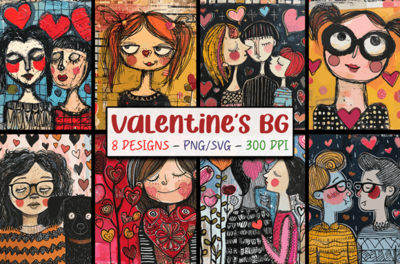 Funny Valentines Day Backgrounds SVG PNG: A Designer's Toolkit