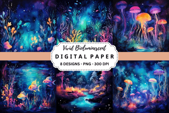 Illuminate Your Projects with Vivid Bioluminescent Backgrounds