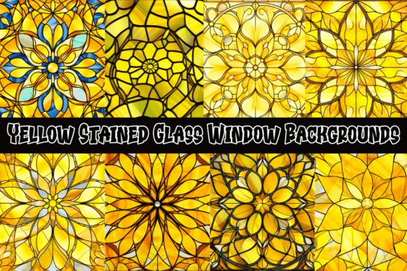 Illuminating Design: Yellow Stained Glass Window Backgrounds