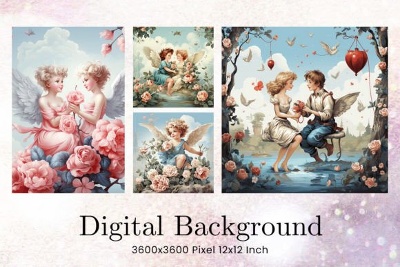 Infuse Romance with Valentine Day Cupid Angel Backgrounds
