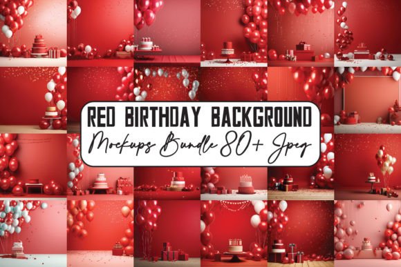 Mega Birthday Backgrounds Mockups Bundle