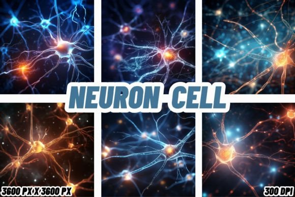 Neuron Cell Backgrounds: A Cosmic Canvas for Creatives
