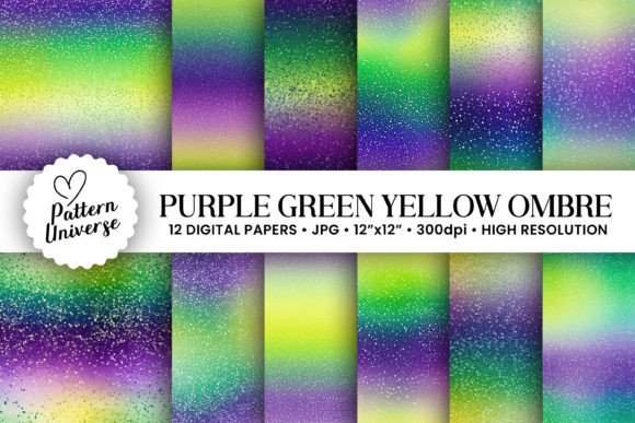 Unlock Vibrant Creativity with Purple Yellow & Green Ombre Backgrounds