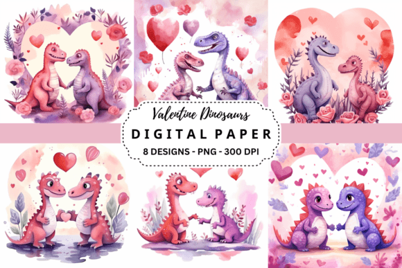 Valentine Dinosaurs Backgrounds: Prehistoric Charm Meets Modern Design