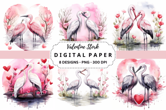 Valentine Stork Backgrounds: A Designer's Guide to This Floral Collection