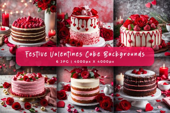Valentines Cake Decorations Backgrounds
