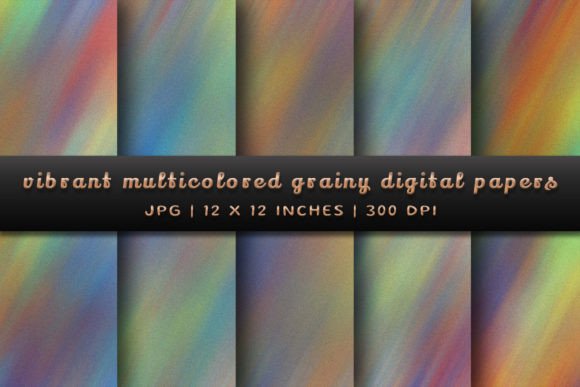 Vibrant Multicolored Grainy Backgrounds: A Design Asset