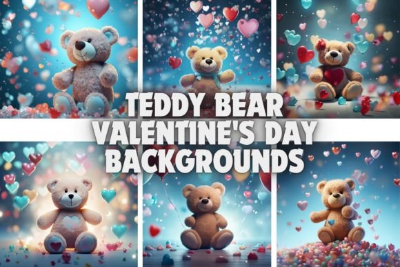 Warm Up Your Design with Teddy Bear Valentine's Day Backgrounds