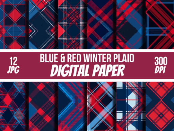 Warm Up Your Winter Designs with Blue Red Plaid Backgrounds