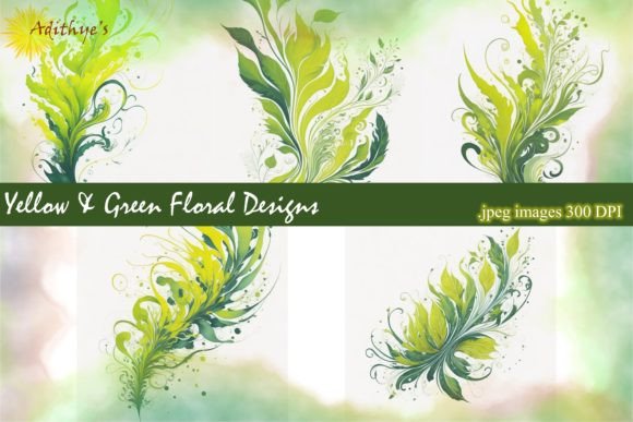 Yellow and Green Floral Backgrounds: A Designer's Toolkit